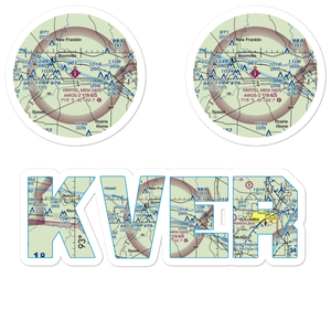 Jesse Viertel Memorial Airport (VER) VFR Sectional Sticker Pack