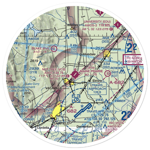 Nut Tree Airport (VCB) VFR Sectional Sticker (30 mile)
