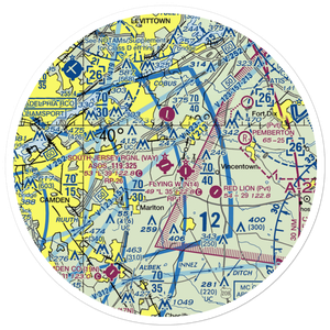South Jersey Regional Airport (VAY) VFR Sectional Sticker (30 mile)