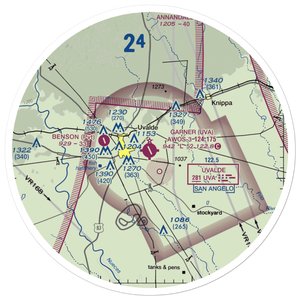 Garner Field (UVA) VFR Sectional Sticker (30 mile)