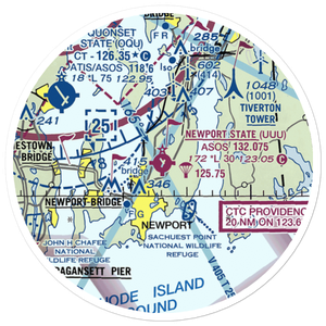 Newport State Airport (UUU) VFR Sectional Sticker (20 mile)