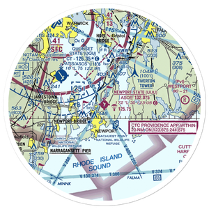 Newport State Airport (UUU) VFR Sectional Sticker (30 mile)