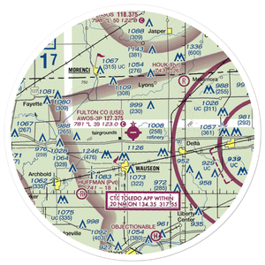 Fulton County Airport (USE) VFR Sectional Sticker (30 mile)