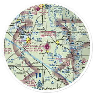 Dodge County Airport (UNU) VFR Sectional Sticker (30 mile)