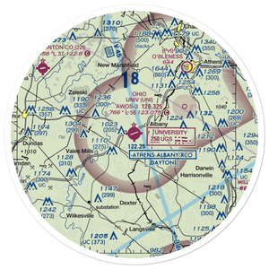 Ohio University Snyder Field (UNI) VFR Sectional Sticker (30 mile)