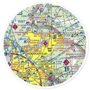 Indianapolis Metropolitan Airport (UMP) VFR Sectional Sticker (30 mile)