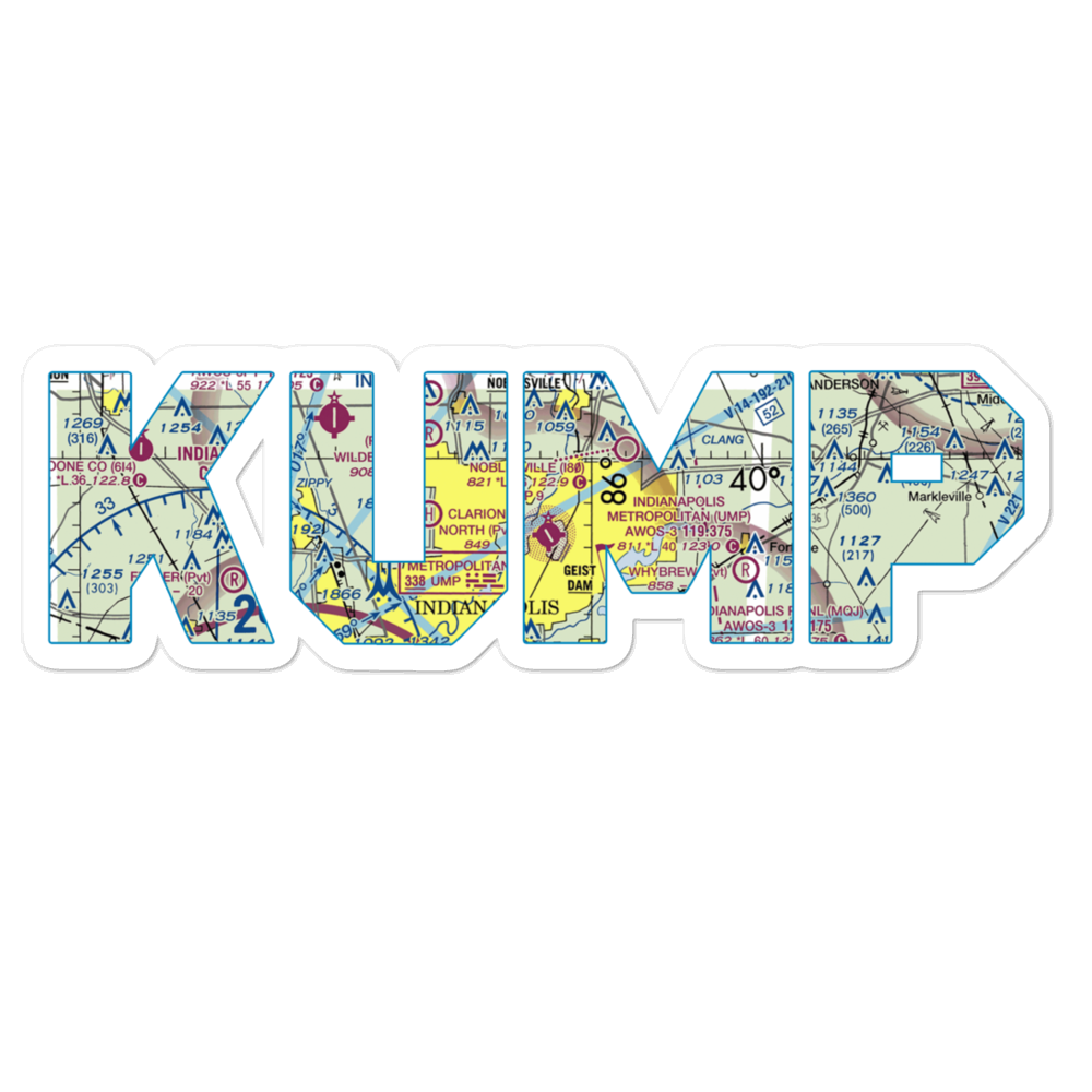 Indianapolis Metropolitan Airport (UMP) VFR Sectional Sticker 