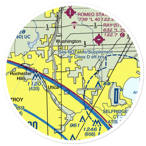 Berz-Macomb Airport (UIZ) VFR Sectional Sticker (20 mile)