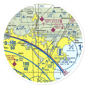 Berz-Macomb Airport (UIZ) VFR Sectional Sticker (30 mile)