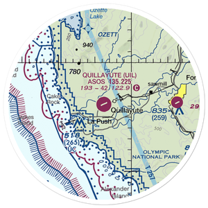 Quillayute Airport (UIL) VFR Sectional Sticker (20 mile)