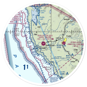 Quillayute Airport (UIL) VFR Sectional Sticker (30 mile)