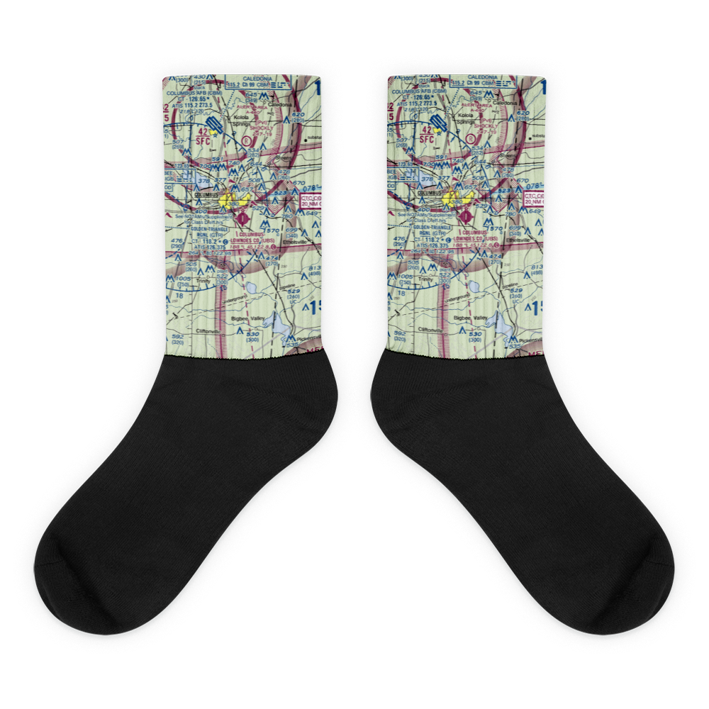 Columbus Lowndes County Airport (UBS) VFR Sectional Socks 
