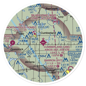 Cumberland Municipal Airport (UBE) VFR Sectional Sticker (20 mile)