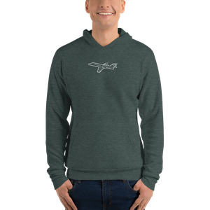 Bombardier Learjet 45 Business Jet Bella + Canvas Hoodie