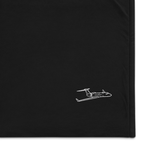 Gulfstream GV Luxury Business Jet Port Authority Embroidered Premium Sherpa Blanket