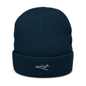 Bombardier Global Express Business Jet Atlantis Recycled Cuffed Beanie