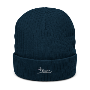 Dassault Falcon 2000 Business Jet Atlantis Recycled Cuffed Beanie