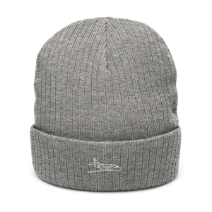 Dassault Falcon 2000 Business Jet Atlantis Recycled Cuffed Beanie