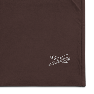 Cessna Citation Business Jet Port Authority Embroidered Premium Sherpa Blanket