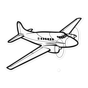 De Havilland Dove Business Airplane Sticker