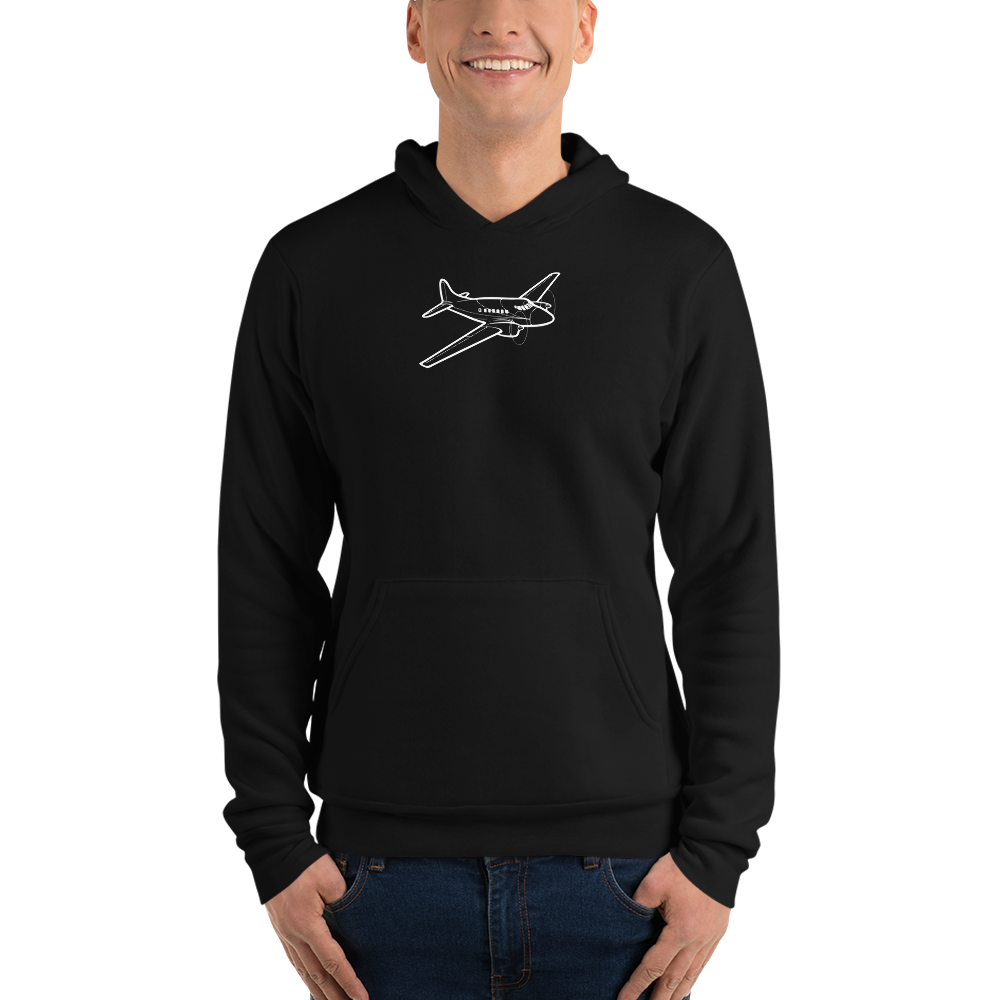 De Havilland Dove Business Airplane Bella + Canvas Hoodie 