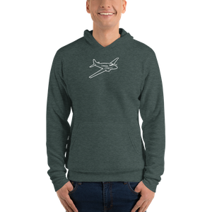 De Havilland Dove Business Airplane Bella + Canvas Hoodie