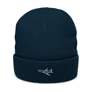 Dassault Falcon 7X Business Jet Atlantis Recycled Cuffed Beanie