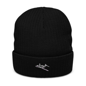 Cessna Columbus Business Jet Atlantis Recycled Cuffed Beanie