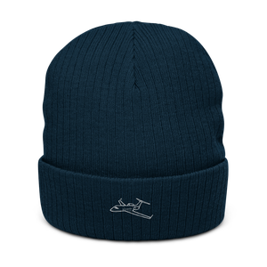 Gulfstream G IV Business Jet Atlantis Recycled Cuffed Beanie