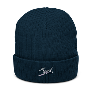 Hawker 800 Business Jet Atlantis Recycled Cuffed Beanie