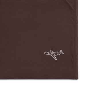 Cessna Citation Mustang Business Jet Port Authority Embroidered Premium Sherpa Blanket