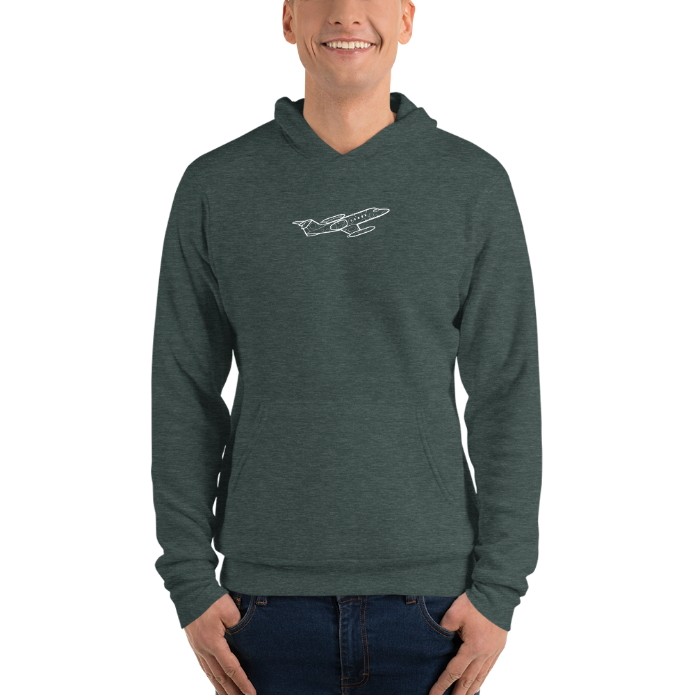 Bombardier's Iconic Learjet Bella + Canvas Hoodie 