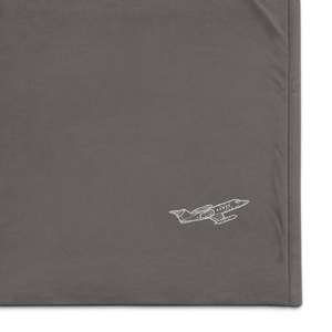 Bombardier's Iconic Learjet Port Authority Embroidered Premium Sherpa Blanket