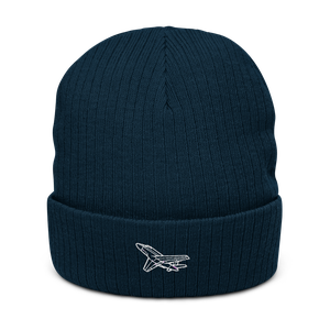 North American Sabreliner Business Jet Atlantis Recycled Cuffed Beanie