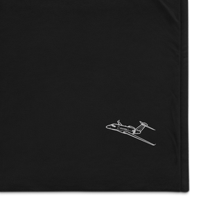 Cessna Citation Longitude Business Jet Port Authority Embroidered Premium Sherpa Blanket