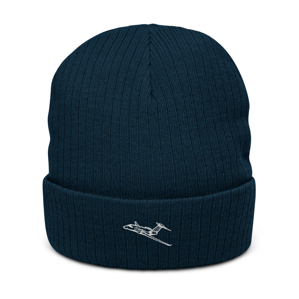 Cessna Citation Longitude Business Jet Atlantis Recycled Cuffed Beanie 