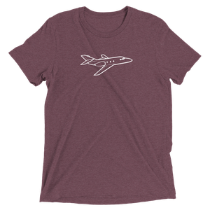 Dassault Falcon 10 Business Jet Tri-blend T-Shirt