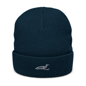 Bombardier Challenger 601 Business Jet Atlantis Recycled Cuffed Beanie