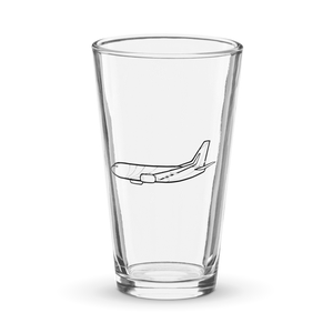 Boeing BBJ Business Jet  Shaker Pint Glass