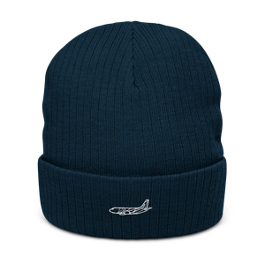 Boeing BBJ Business Jet Atlantis Recycled Cuffed Beanie