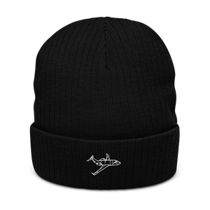 Bombardier Challenger 604 Business Jet Atlantis Recycled Cuffed Beanie
