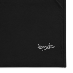 Gulfstream G200 Business Jet Port Authority Embroidered Premium Sherpa Blanket