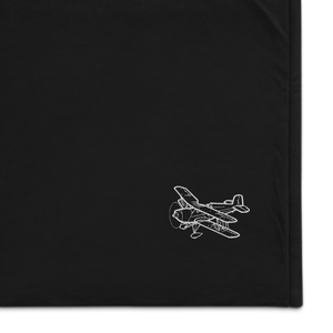 Bücker Jungmann Sport Homebuilt Port Authority Embroidered Premium Sherpa Blanket