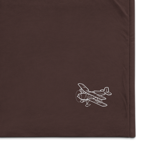 Bücker Jungmann Sport Homebuilt Port Authority Embroidered Premium Sherpa Blanket