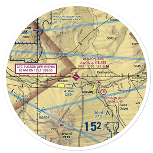 Benson Municipal Airport (E95) VFR Sectional Sticker (30 mile)