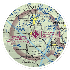 Stuart Powell Field (DVK) VFR Sectional Sticker (20 mile)