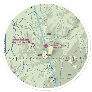 Colorado Creek Airport (KCR) VFR Sectional Sticker (30 mile)
