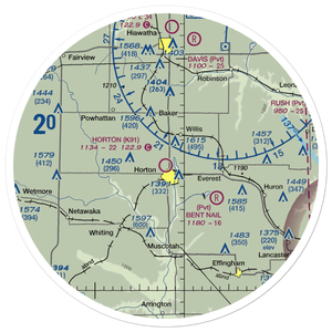 Horton Municipal Airport (K91) VFR Sectional Sticker (30 mile)