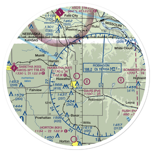 Hiawatha Municipal Airport (K87) VFR Sectional Sticker (30 mile)