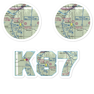 Hiawatha Municipal Airport (K87) VFR Sectional Sticker Pack